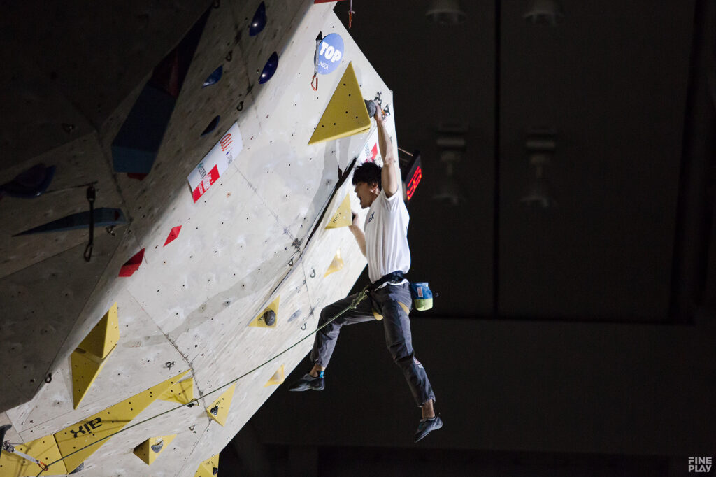 藤井快(写真は「スポーツクライミング第32回リードジャパンカップ」で撮影) / photo by tabasa