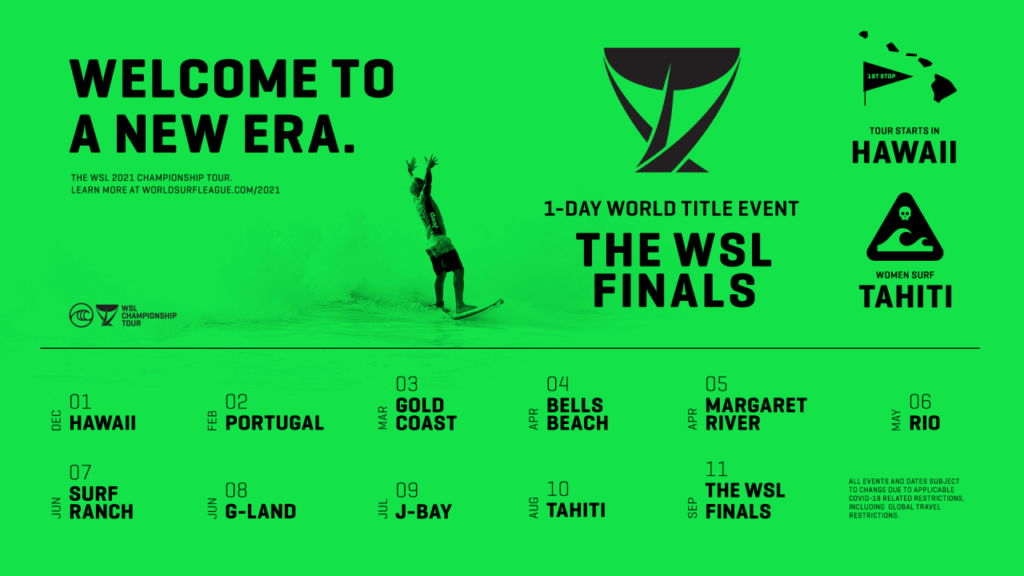 2021シーズンCTスケジュール  / 写真:World Surf League