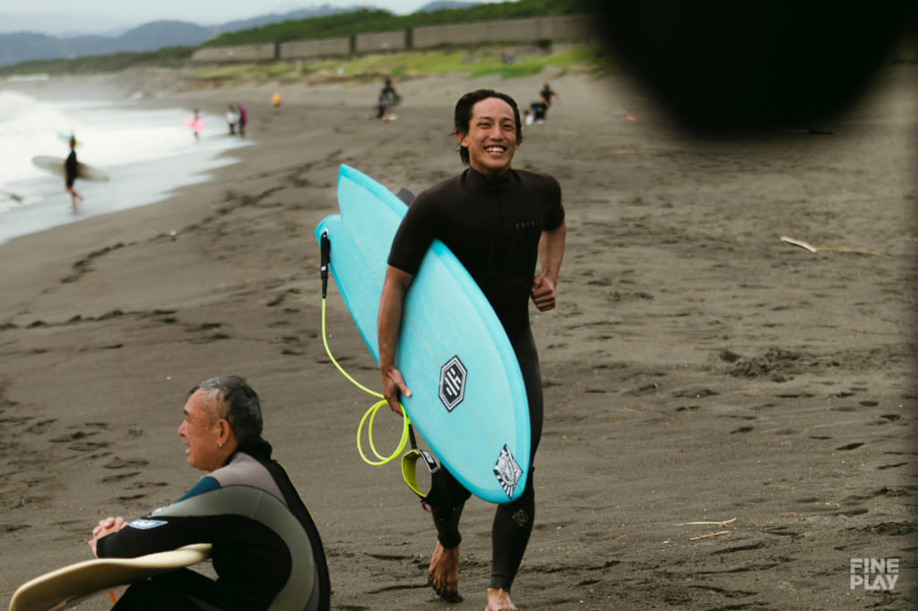 西浜ポイントにて photo by Kazuki Murata