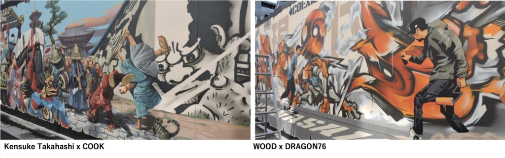 絵画、アートです。 DRAGON76独占インタビュー】川崎市役所建設現場に全長56mの
