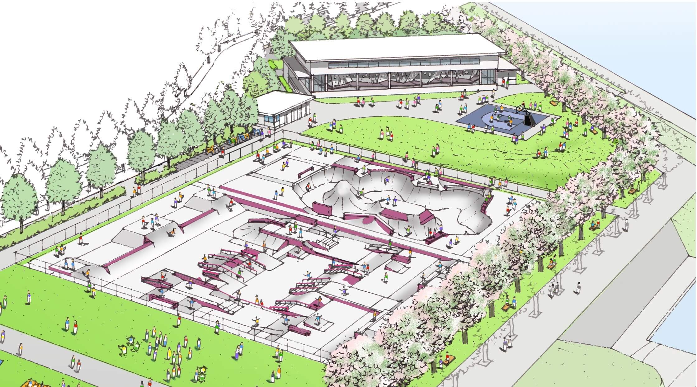 東京2020大会のスケートボード競技会場（ストリート・パーク）が一般